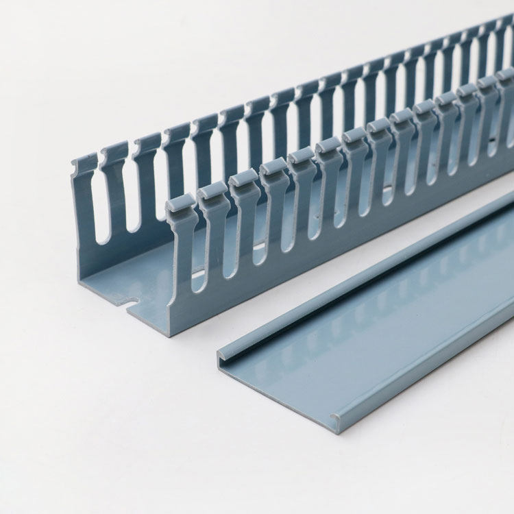 散卖蓝色pxc-50*45行线槽pvc成套理线槽c45导轨电缆桥架电线槽