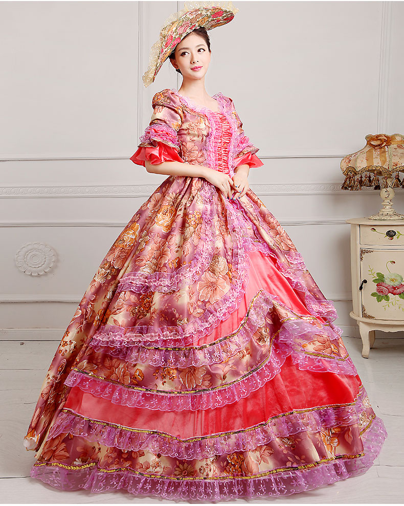 出租17世纪欧式皇家贵族公主欧洲宫廷礼服朱丽叶国外民族服装