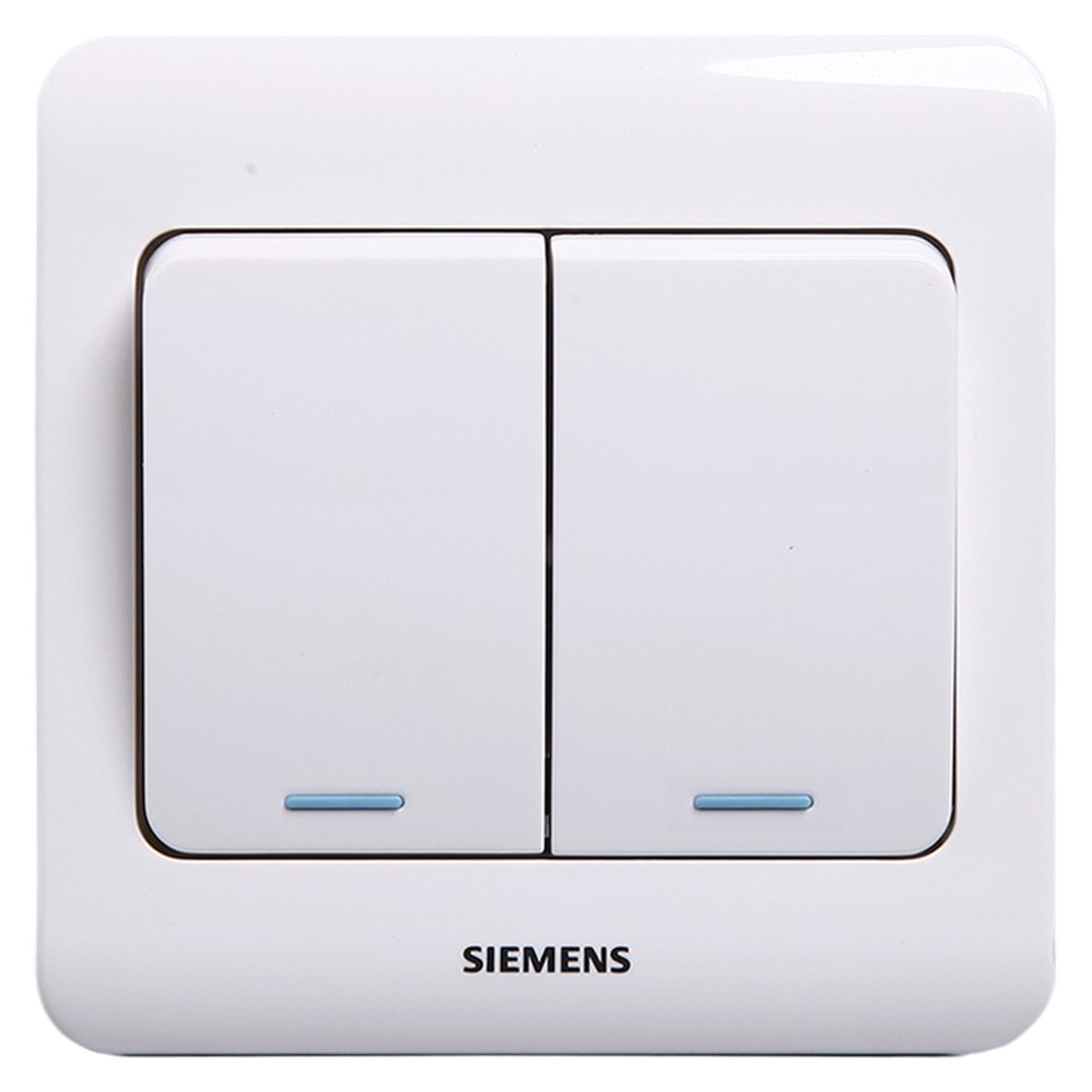 西门子开关插座面板远景雅白开关双开二开双控荧光双控开关