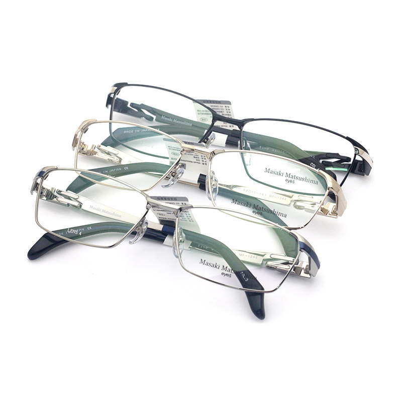 镜框日本眼镜masaki松岛正树眼镜架纯钛半框大脸眼镜架