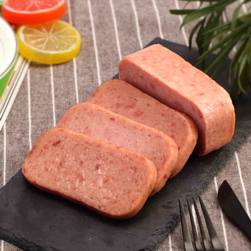 美宁食品午餐罐头340g火锅三明治配菜即食猪肉肉制品