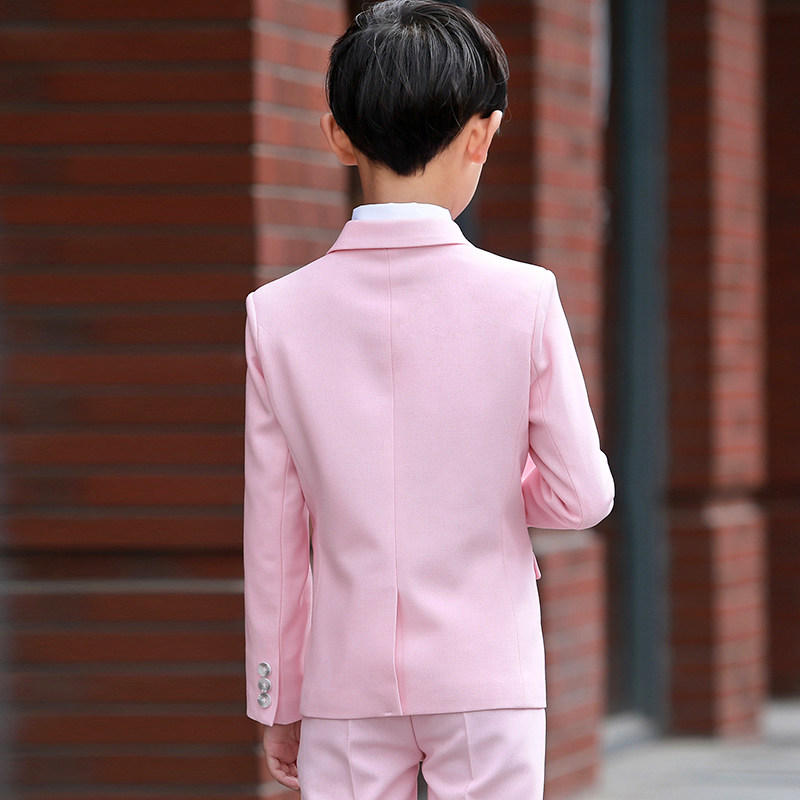 儿童西装套装男三件套花童礼服男小孩宝宝小西服钢琴演出服中大童