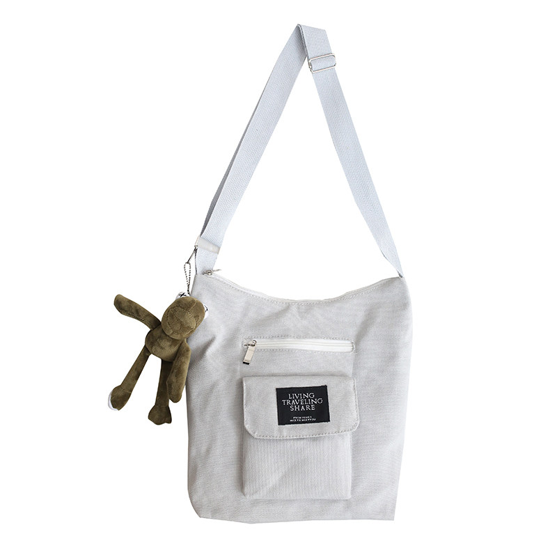 帆布斜挎包女学生韩版潮流ins潮牌嘻哈日系休闲百搭单肩包布袋包