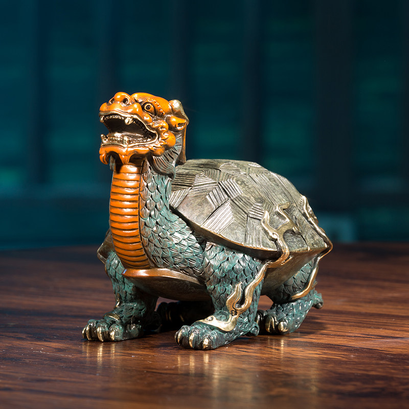 朱炳仁铜 龟寿延年 家居饰品 办公室书房 风水摆件铜工艺品 礼品