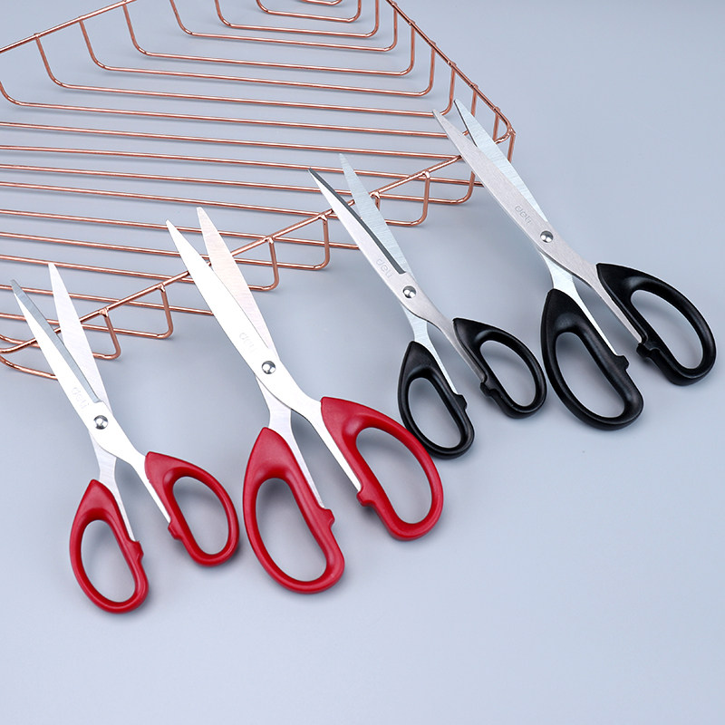 得力剪刀学生手工剪纸刀子便捷式办公家用不锈钢美工剪刀大号小号厨房