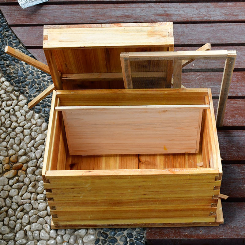 福美养蜂七框中蜂蜂箱意蜂煮蜡烘干杉木全套蜜蜂箱平箱养蜜蜂工具