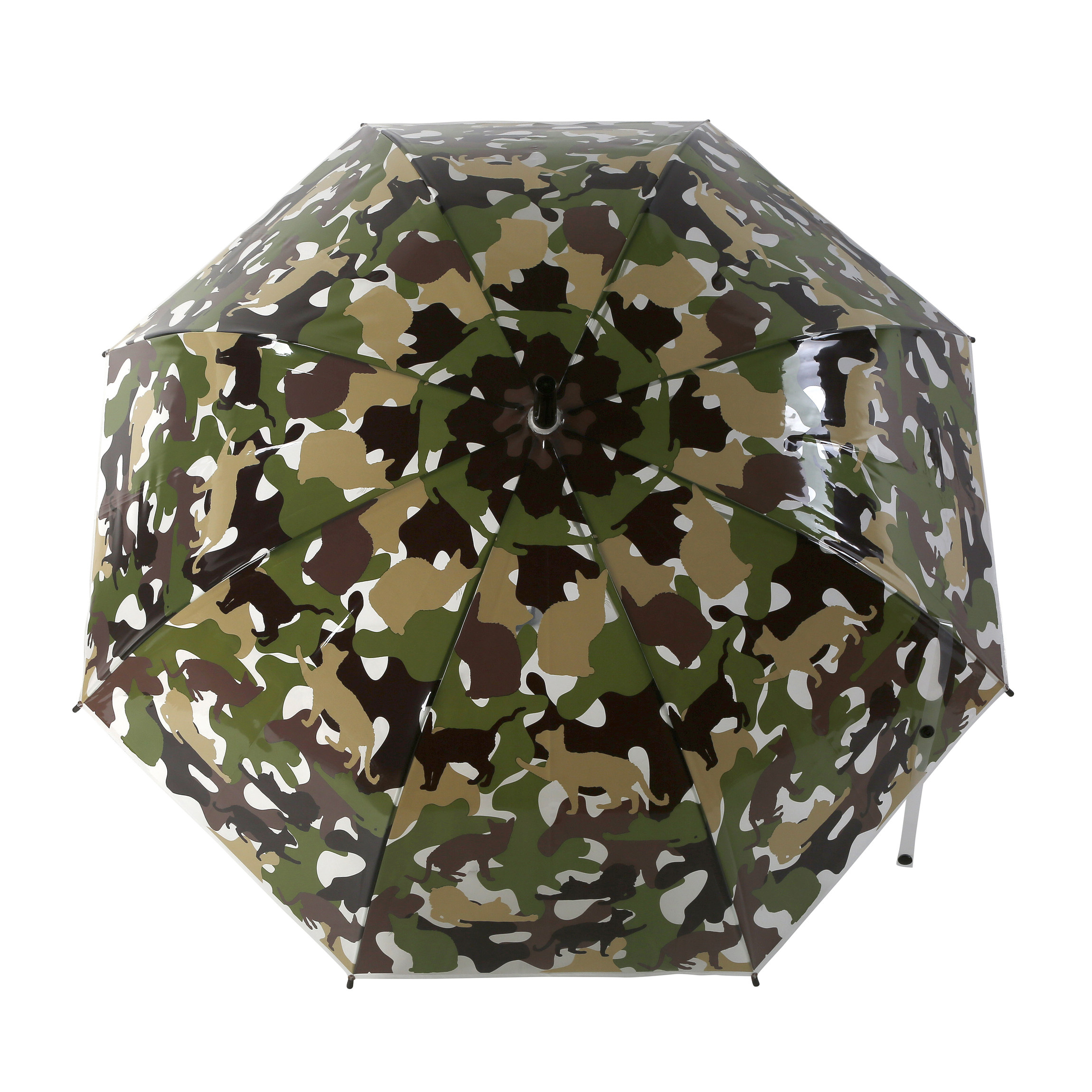 雨伞出口日本外贸原单自己手柄猫爪成人学生迷彩伞