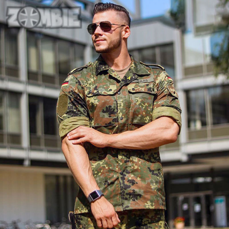 德军德国公发军版原品户外丛斑BDU战术作战衬衫夹克上衣外套军装