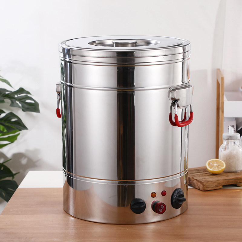 烧水桶电热蒸煮桶不锈钢保温桶可插电加热煮粥桶商用开水桶大容量