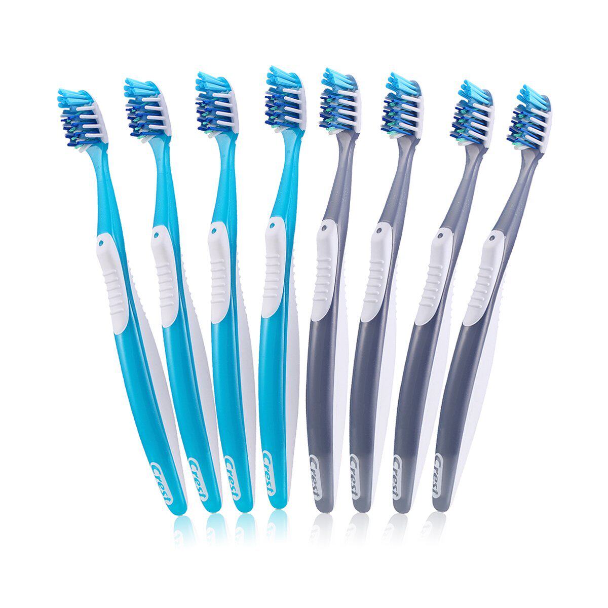 佳洁士全优七效牙刷8支美国进口小头软毛crest按摩舌苔牙刷正品