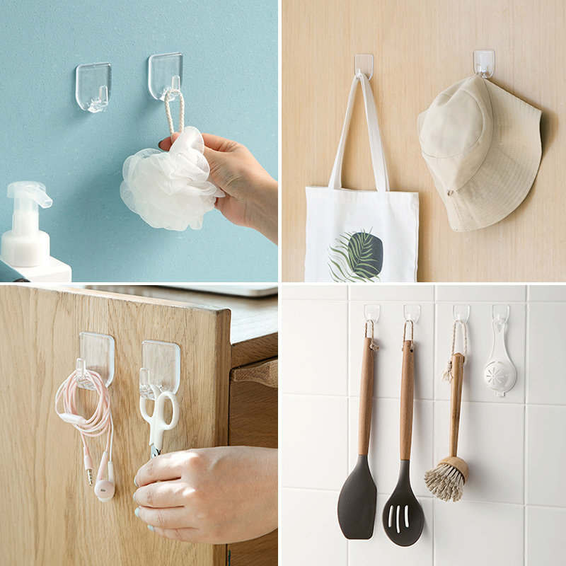家用挂钩强力粘胶壁挂厨房墙壁粘钩无痕粘贴挂钩