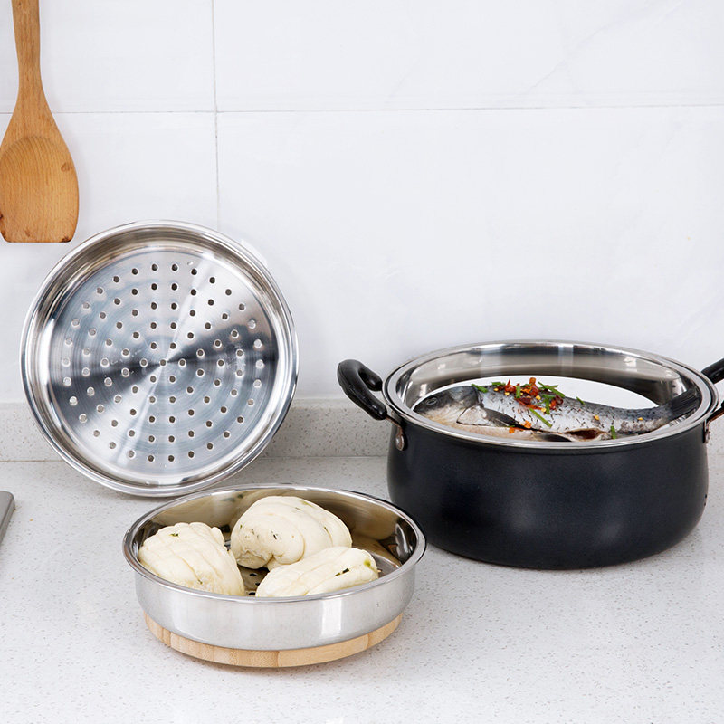 不锈钢电饭锅蒸架隔水蒸格蒸屉家用蒸锅蒸隔篦子圆形加厚蒸笼蒸盘