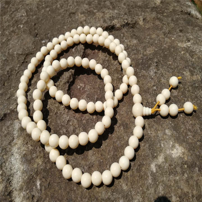 猛犸象牙手珠念珠佛珠手链手串男款女士手饰108文玩礼品收藏满纹