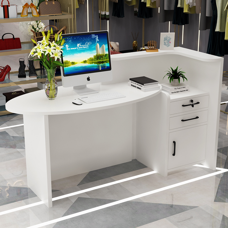 收银台柜台简约现代小型服装店便利店母婴店铺吧台收银台