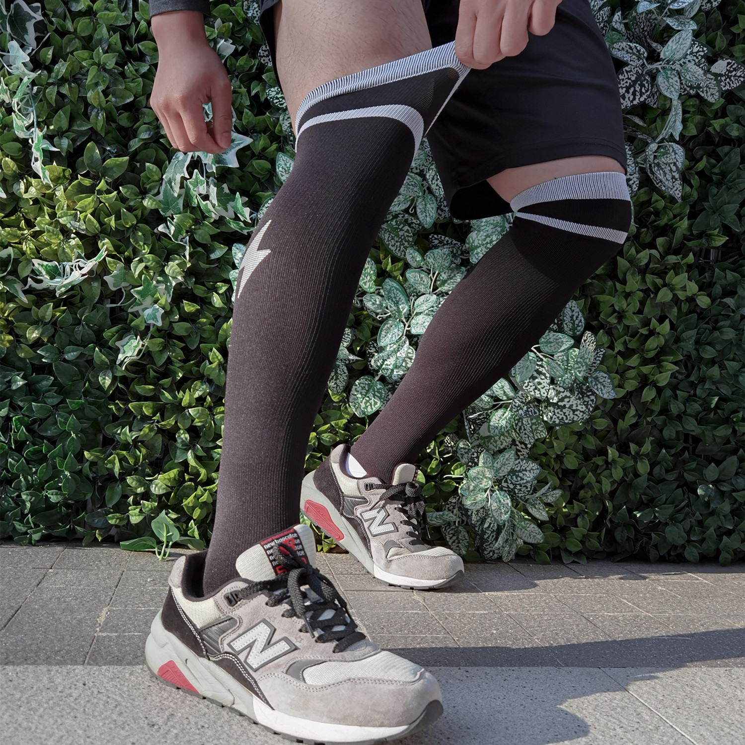 长筒健身过膝跑步压缩压力运动袜速护腿马拉松运动袜