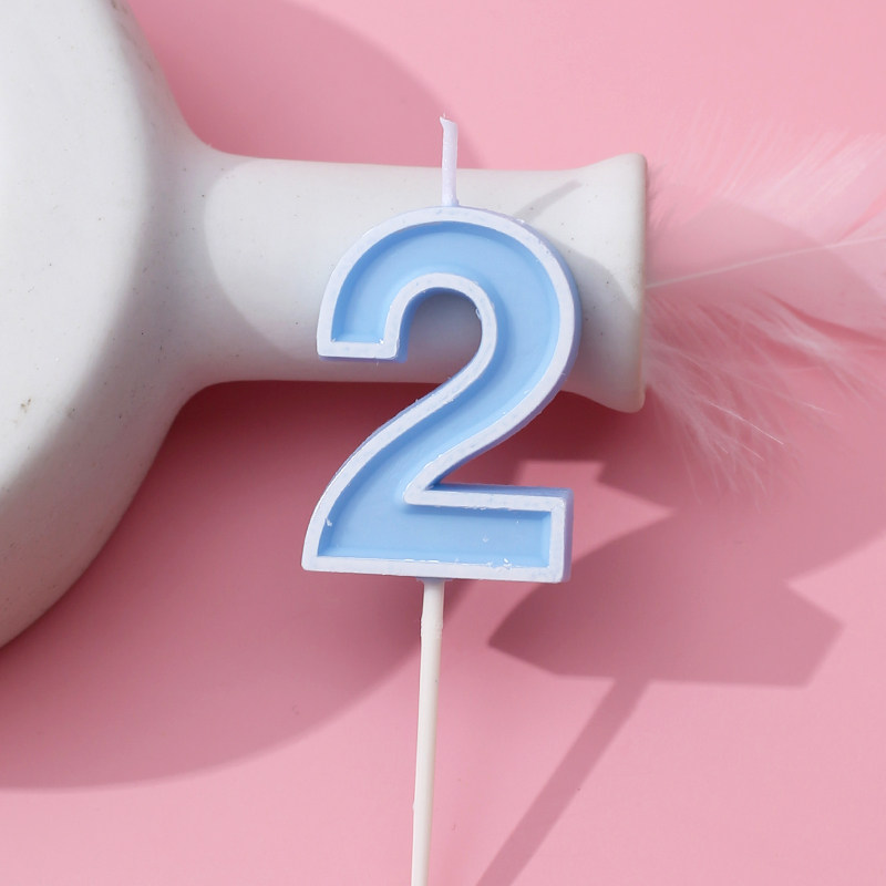 蜡烛马卡龙独立盒装数字无烟男孩女孩生日装饰混色蜡烛