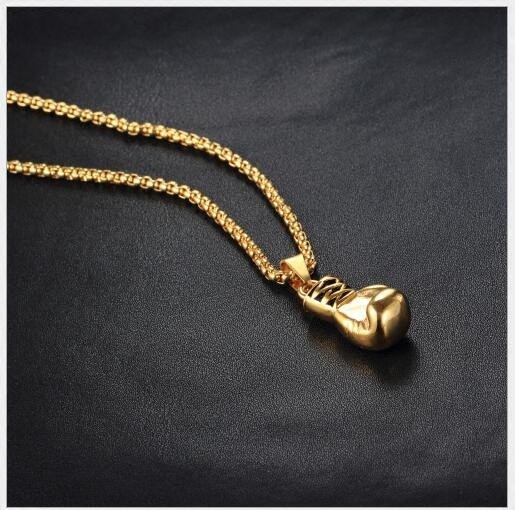 项链钛金猛男饰品rocky史泰龙洛基洛奇拳套吊坠项链