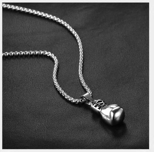 项链钛金猛男饰品rocky史泰龙洛基洛奇拳套吊坠项链