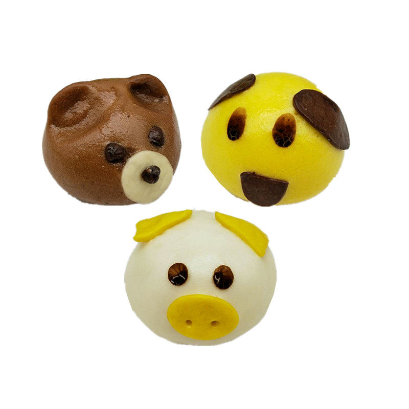 儿童卡通包小猪包子旺财小狗仔熊仔豆沙奶黄馅早餐包学生馒头面点