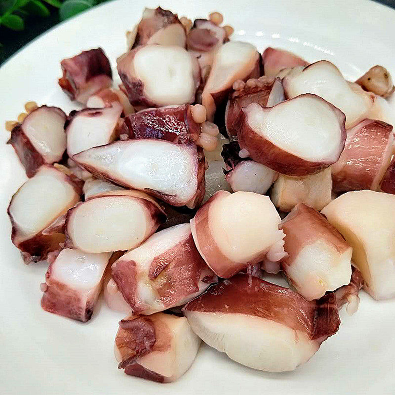 章鱼鱿鱼脆口丁大八爪足切粒冷冻海鲜水产段章鱼冷冻章鱼