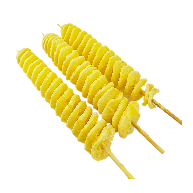 黄金薯塔串 原味土豆片串 马铃薯清真特色小吃半成品油炸冷冻食品