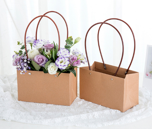 手提袋梯形花伴牛皮纸塑料花篮长方形插花礼品鲜花其他