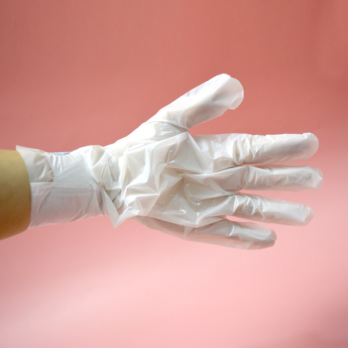 一次性手套足膜套加长食品餐饮加厚抽取烘焙手膜防护手套