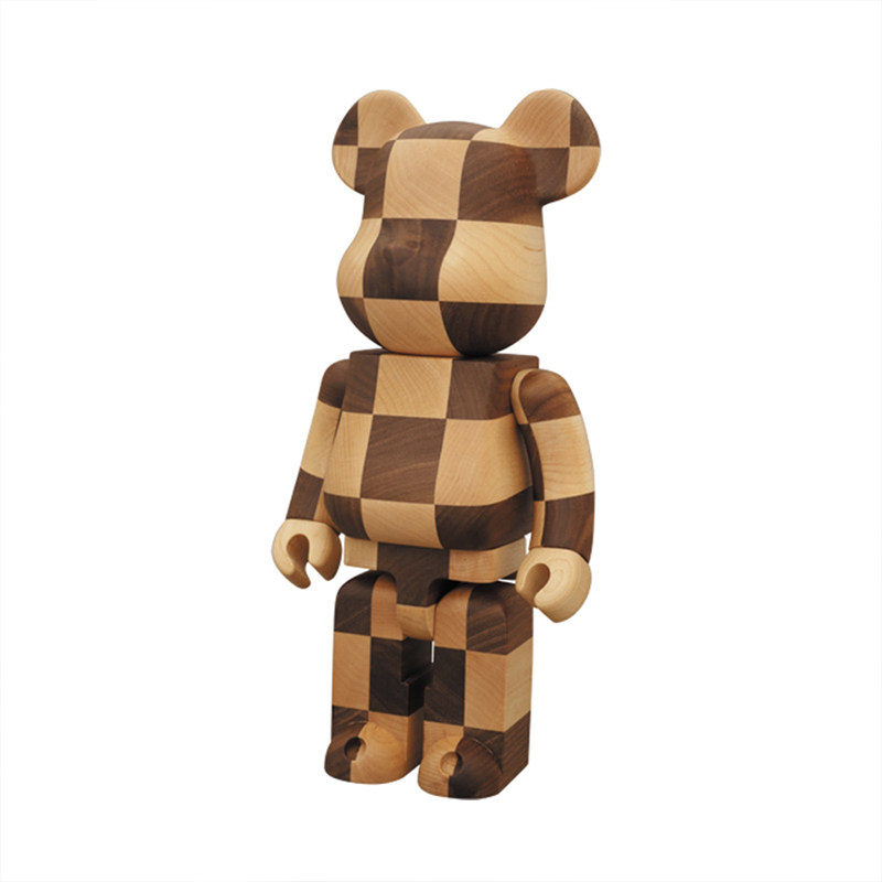 bearbrick暴力熊积木熊公仔藤原浩菱菱形棋盘棋盘格格子潮玩盲盒