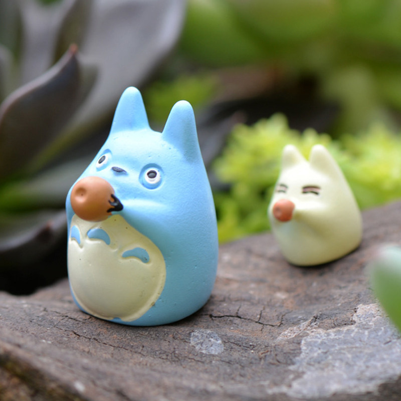 吹箫款小梅龙猫套装 微景观迷你小摆件 可爱卡通小人物小动物公仔