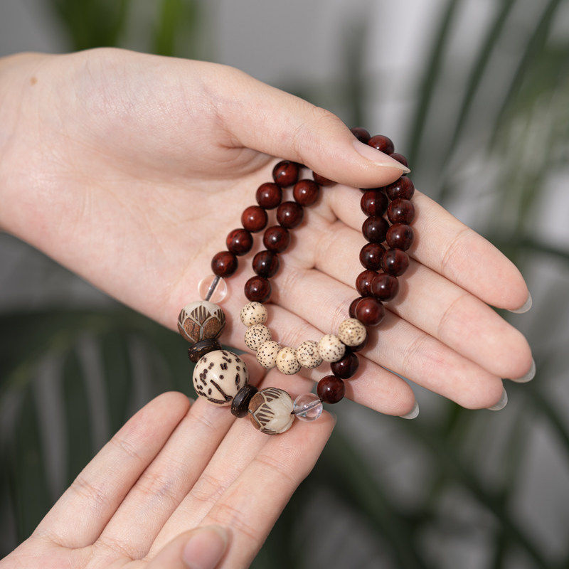 天然文玩男女两圈菩提千眼印度p207手串佛珠手串