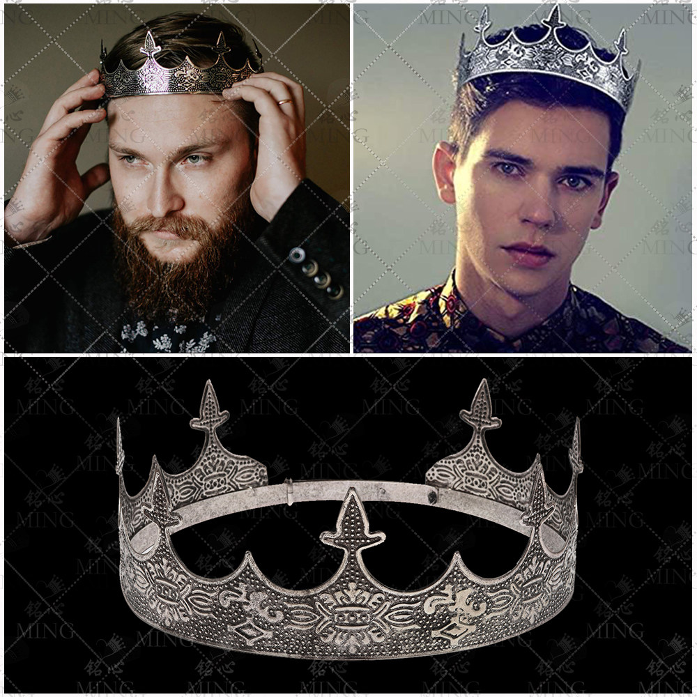 皇冠2021新款韩式森系王冠男士王子成年生日发饰