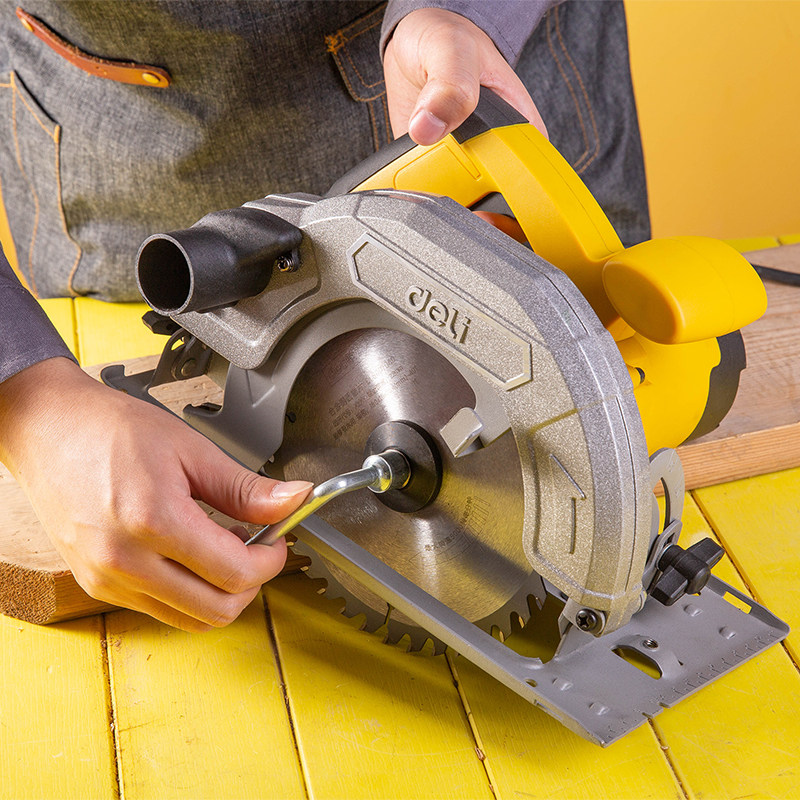 得力圆锯家用木工电动工具切割机倒装台锯圆盘手提电圆锯
