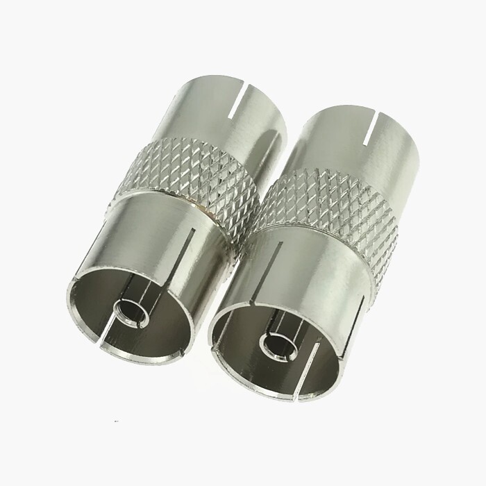 接头有线电视线tv天线rf直接延长线连接全铜rf头