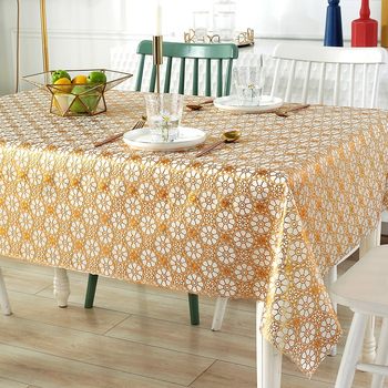 Tablecloth waterproof and oil-proof no-wash anti-scalding European style pvc rectangular tablecloth tablecloth coffee table mat home tablecloth
