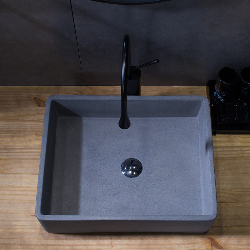 石之匠心混凝土水泥洗手盆台上盆艺术盆水泥台盆面盆个性家用复古