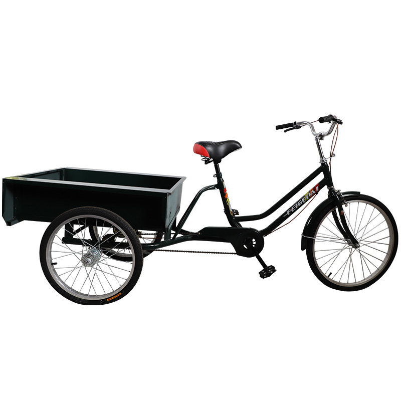 飞鸽人力三轮车老年人骑行脚踏自行车锻炼身体买菜货斗三轮车