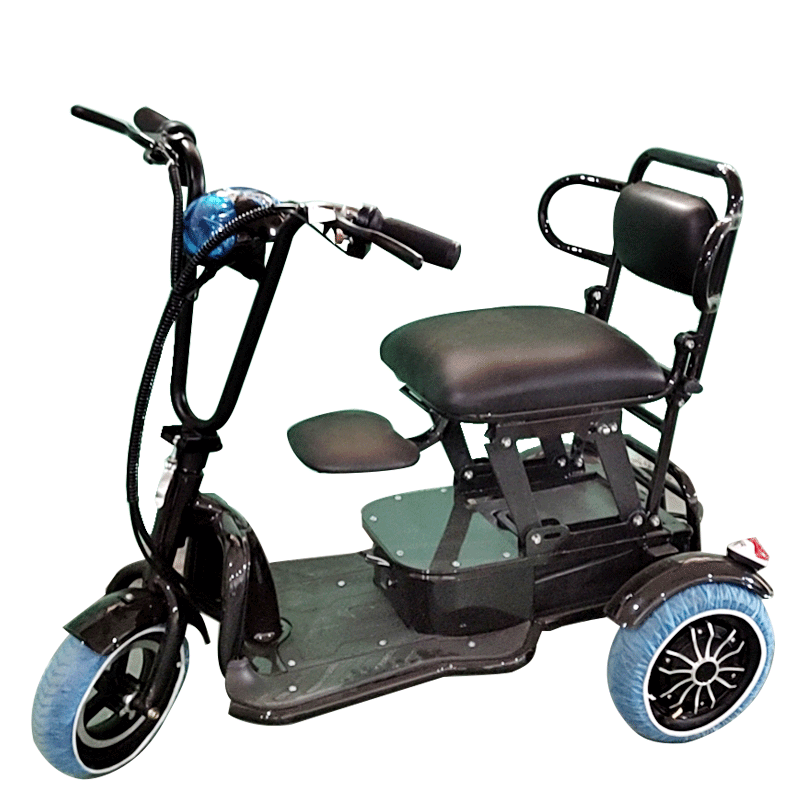 老头电动折叠三轮车小型家用亲子接送孩子老年老年代步车