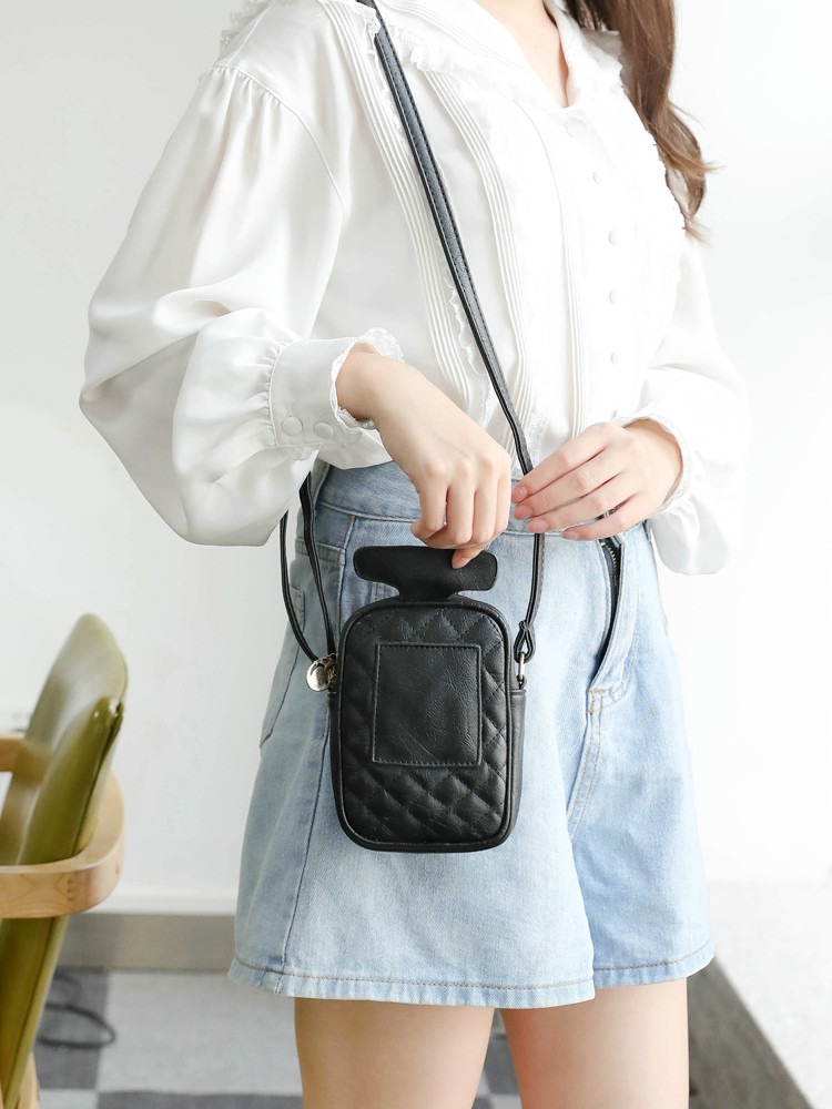 手机韩版女士迷你斜挎包竖款单肩包包小清新拉链手机包