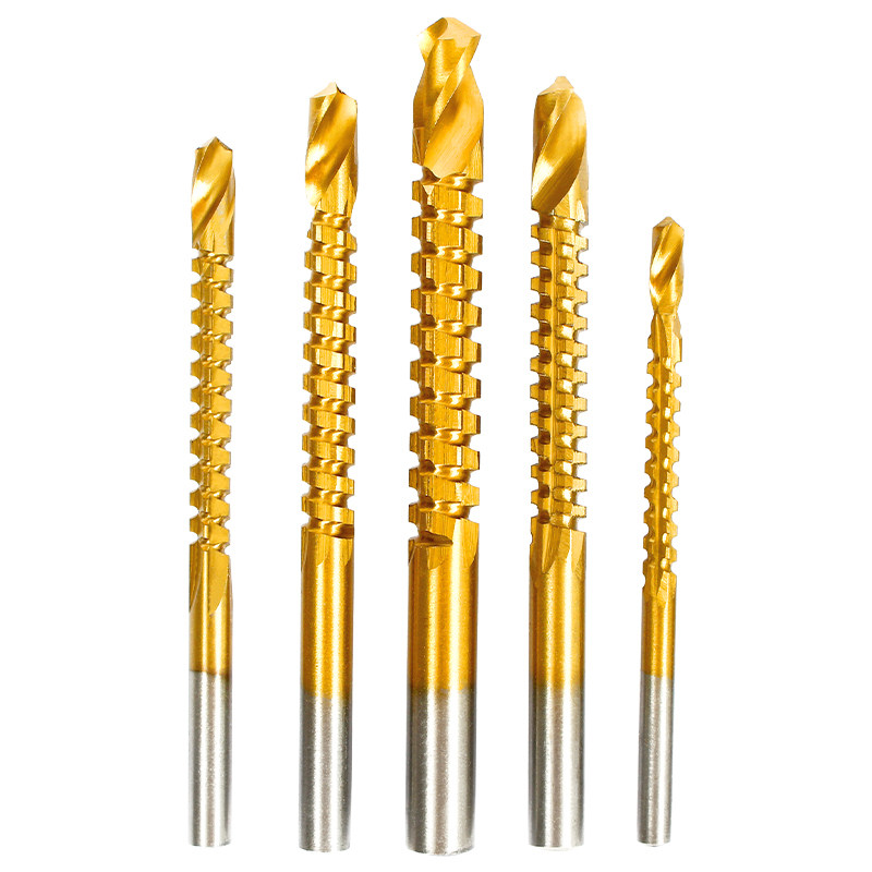 锯齿麻花钻头手电电钻模型多功能拉花拉槽木工麻花钻