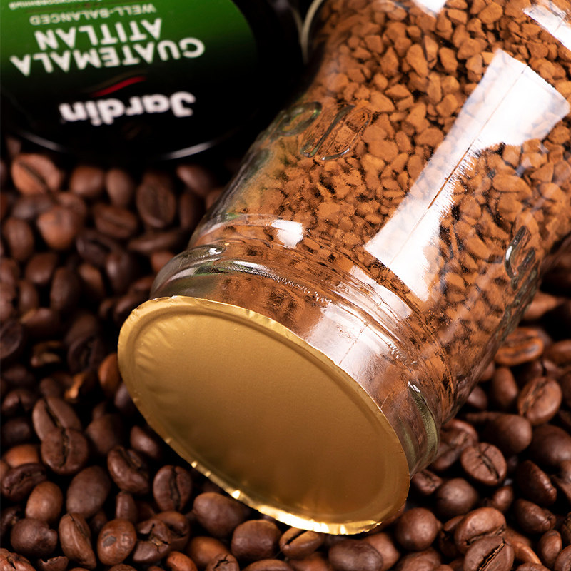 咖啡进口俄罗斯纯黑jardin浓香蔗糖冻干欧式速溶速溶咖啡