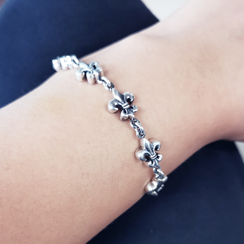 kingbaby经典童军花大号手链摇滚嘻哈朋克时尚潮流手链