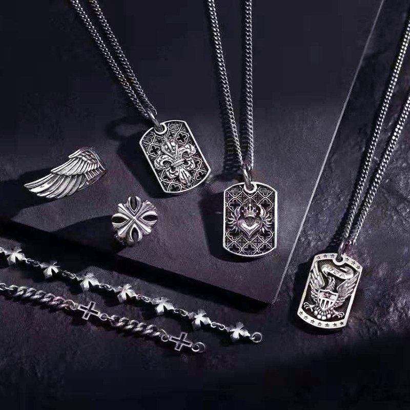 kingbaby经典大号童军花军牌挂坠k105112朋克嘻哈项坠