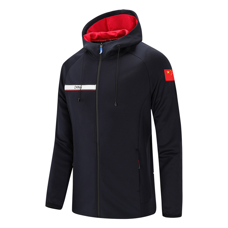 中国队外套连帽男国家队运动员国旗褂子体育训练教练运动茄克