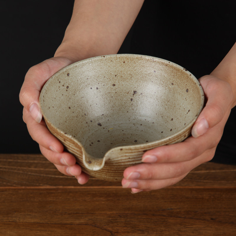 干泡景德镇陶泥手工日式茶碗粗陶茶洗碗泡大号茶道
