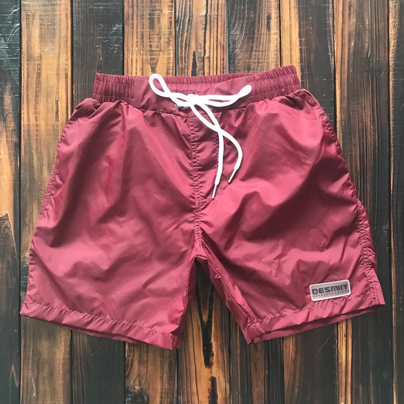 代购2022新款男女速干沙滩海边度假宽松纯色四分裤休闲带内衬短裤