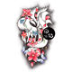 Nine Tailed Fox tattoo paste semi permanent ukiyoe Girl Waterproof lasting simulation men and women antique sexy flower arm Fox Nine Tailed Fox tattoo paste semi permanent ukiyoe Girl Waterproof lasting simulation men and women antique sexy flower arm Fox