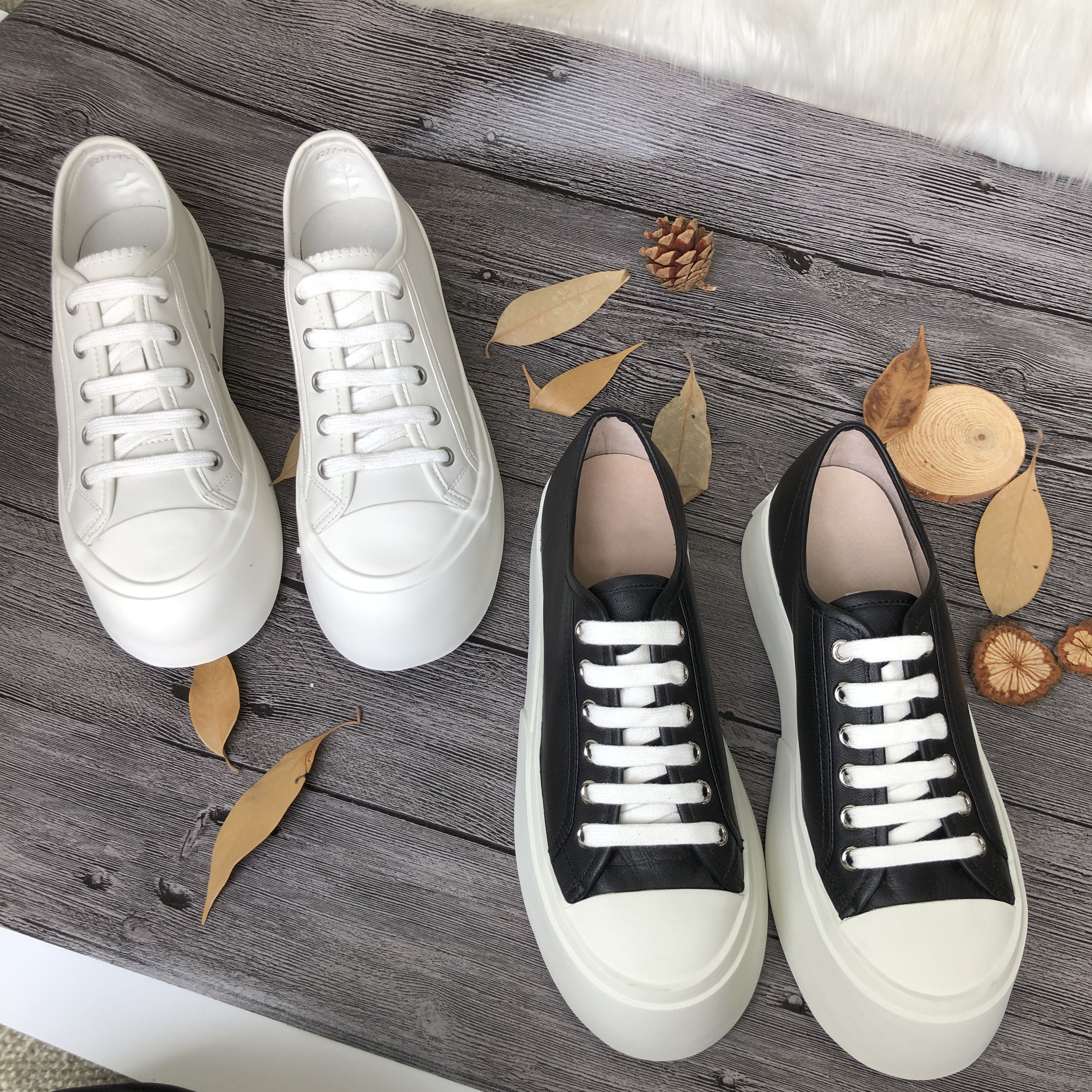 mona帆布帮鞋女低皮鞋系带布鞋厚底同款松糕单鞋