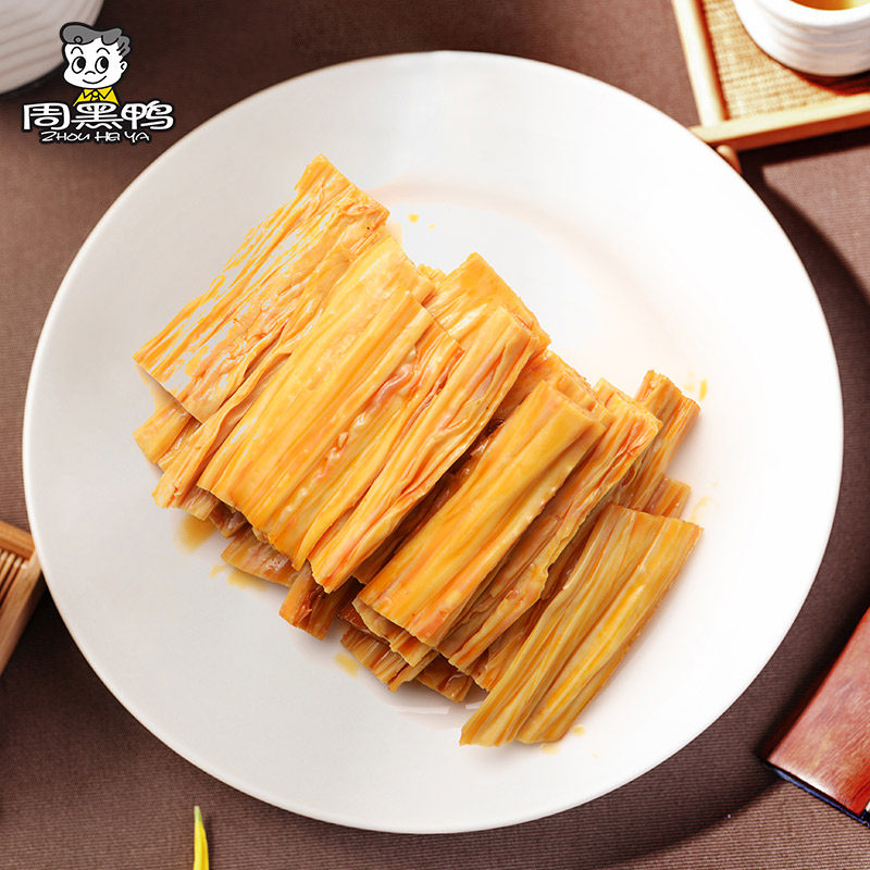 79选5专区周黑鸭官方自营锁鲜气调卤腐竹150g麻辣零食