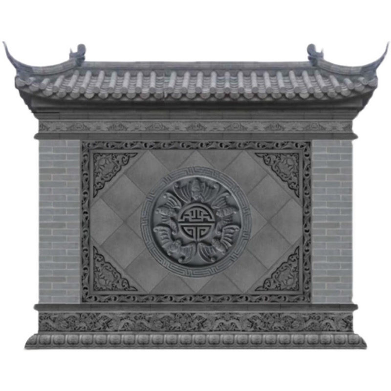 仿古鹤鹿挂件装饰墙面围墙照壁影壁仿古砖古建砖雕