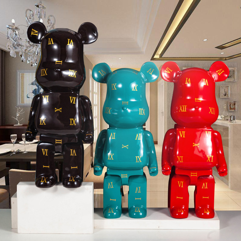 网红暴力熊大摆摆件大号公仔存钱轻奢高档落地摆件